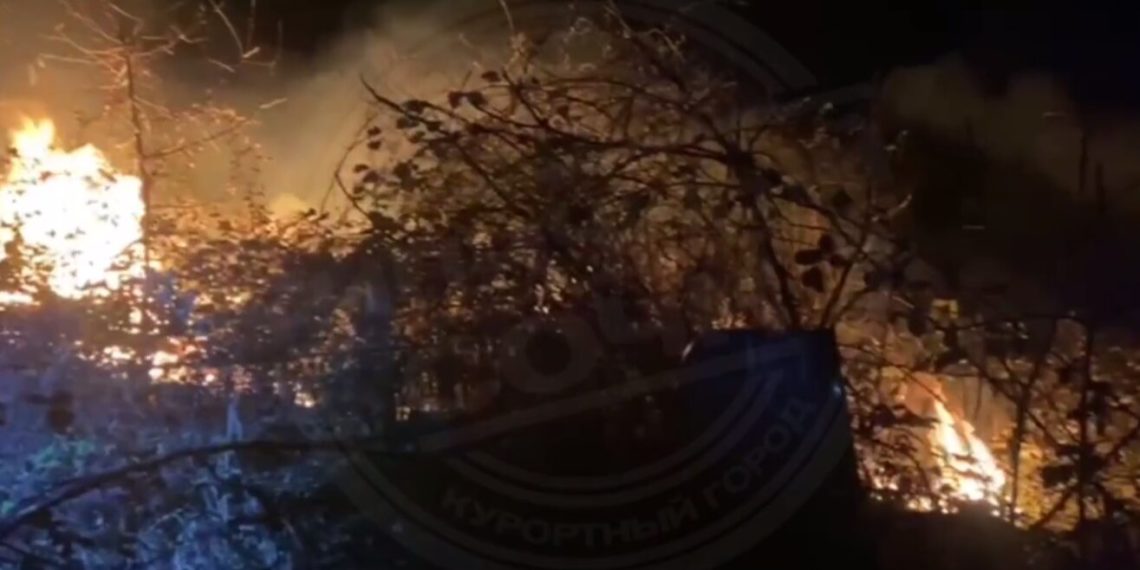 Стало известно, что горит на Барановском кладбище в Сочи