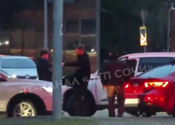 Два водителя подрались на дороге в Сочи