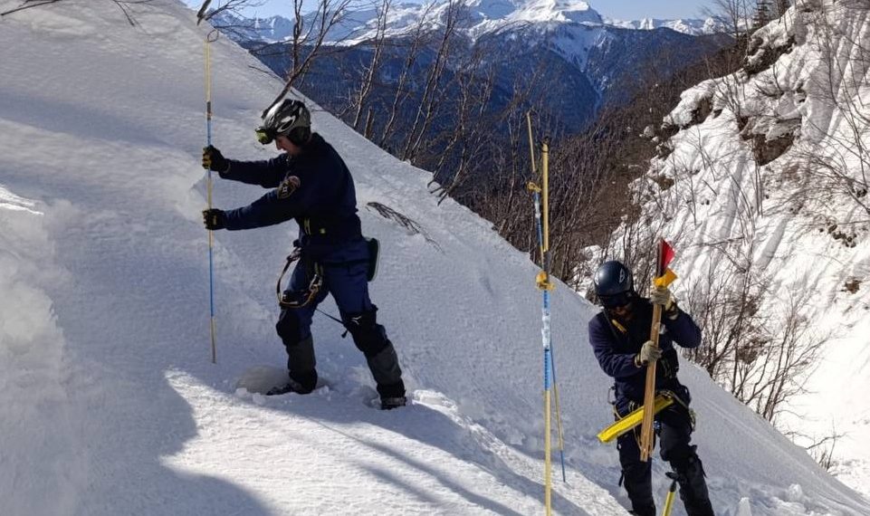 Спасатели снова ищут лыжника, пропавшего в горах Сочи под лавиной