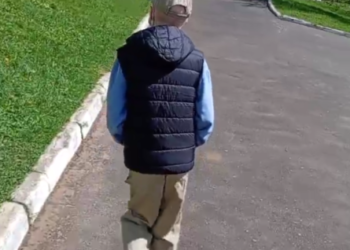 Изувеченный хаски Валя Королев из Сочи ест мягкие фрукты и гуляет у больницы