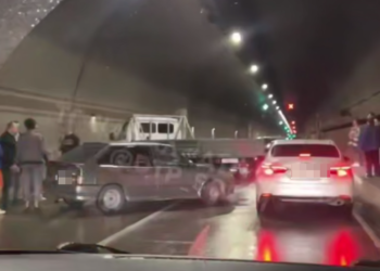 Массовое ДТП во втором тоннеле объездной со стороны Адлера собрало пробку