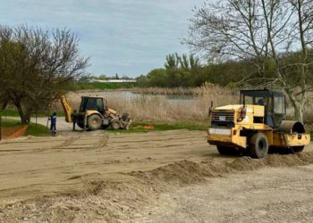 В Кропоткине проходит благоустройство набережной по нацпроекту