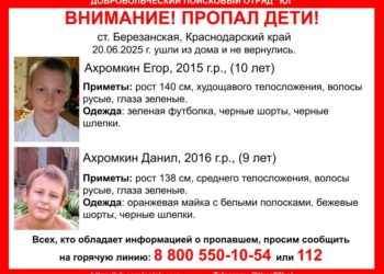 В Краснодарском крае разыскиваются пропавшие братья Ахромкины 9 и 10 лет