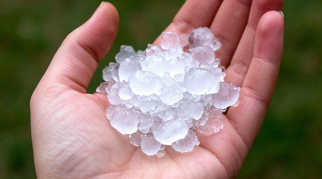 Крупный град обрушился днем 12 июня на станицу Ставропольскую на Кубани