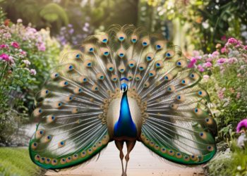 Павлин из Ботанического сада Краснодара наведался в «сельхоз» проверить сессию