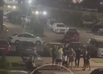 В Краснодаре мужчины и женщины устроили массовую драку во дворе