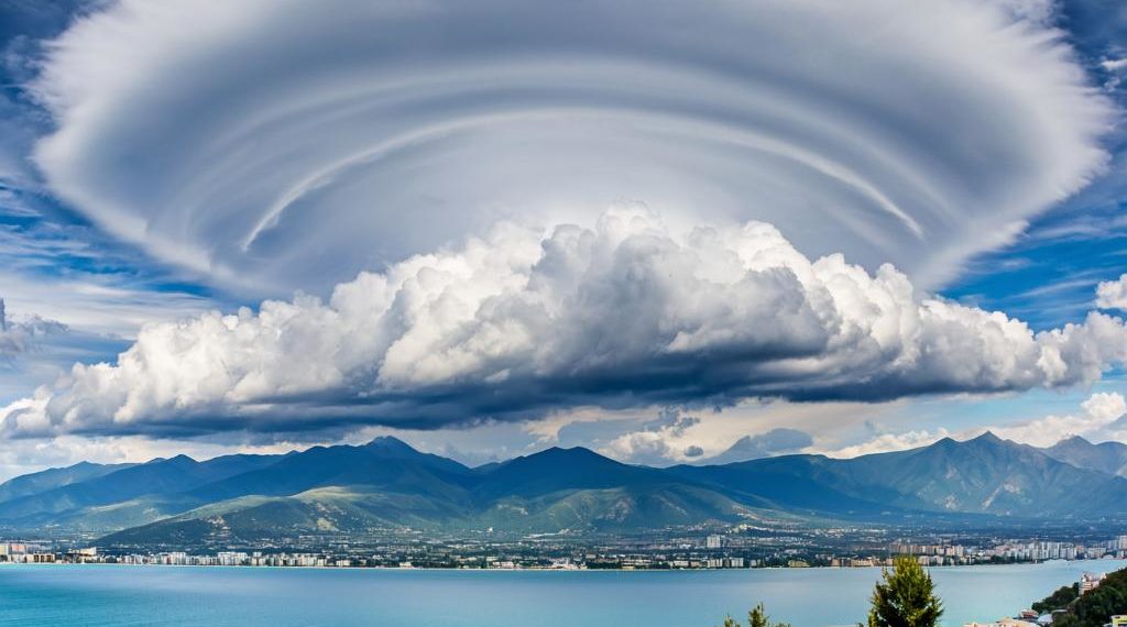 В Сочи заметили редкие аркадные облака: предвестники шторма или чудо природы?