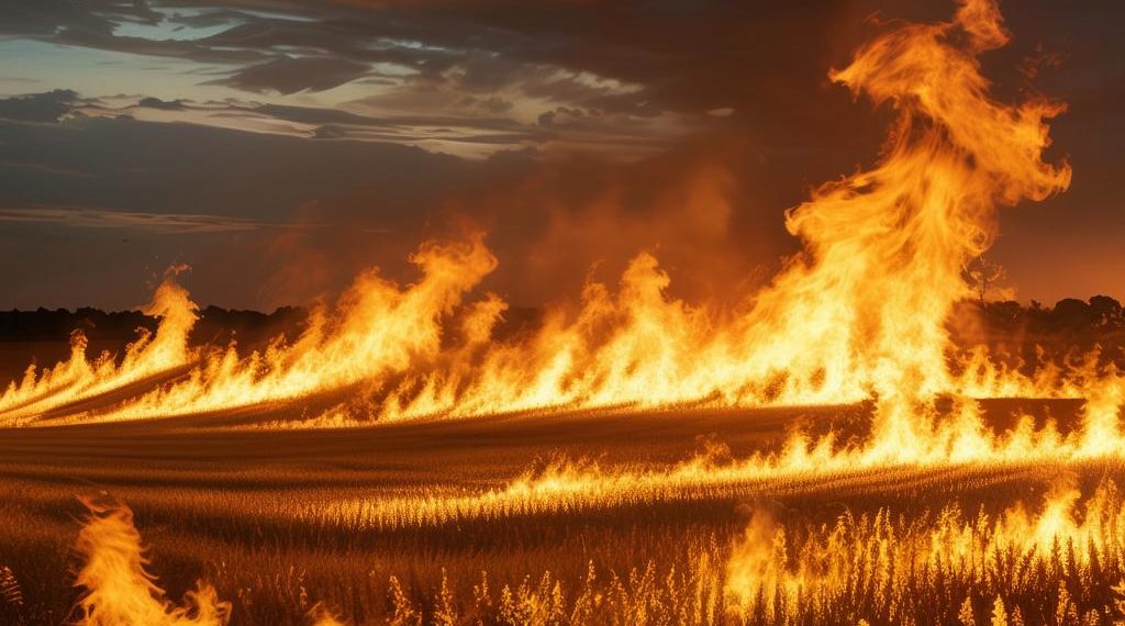 На Кубани ликвидированы возгорания в полях после падения беспилотников