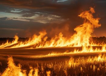 На Кубани ликвидированы возгорания в полях после падения беспилотников