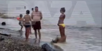 Море в Туапсе стало коричневым из-за ливней, но туристы продолжают отдыхать