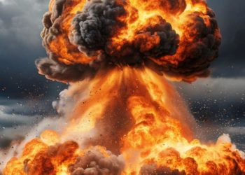 Крупный пожар на нефтебазе рядом с Сочи очевидцы сняли на видео