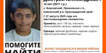 В Краснодарском крае второй день ищут пропавшего 14-летнего подростка