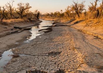 Река Ея в станице Кущевская стремительно пересыхает