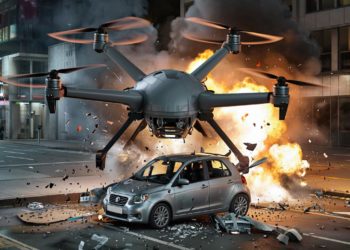 Появилось видео момента после атаки БПЛА в Адлере, где погиб водитель из Липецка