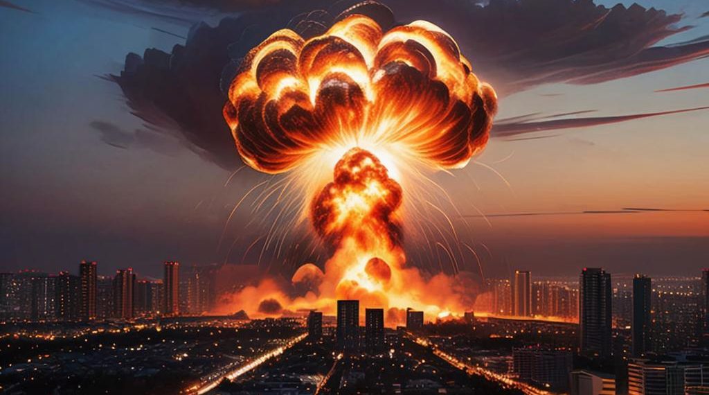 SHOT: Серия мощных взрывов прогремела над Таганрогом вечером 23 сентября