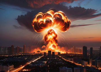 SHOT: Серия мощных взрывов прогремела над Таганрогом вечером 23 сентября