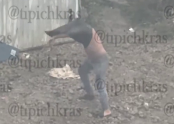 Уличное представление с полуобнаженным мужчиной на Кубани попало на видео