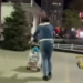 В Новороссийске сняли на видео нетрезвую женщину с детской коляской на улице