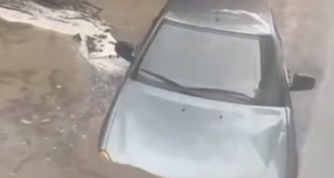 В Туапсинском районе Кубани затопило дороги и машины