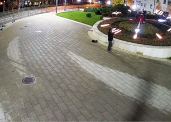 В Краснодаре трое мужчин повредили Цветочные часы