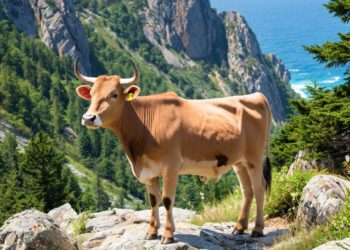 Туристы в горах Сочи едва не сорвались в обрыв после нападения дикой коровы