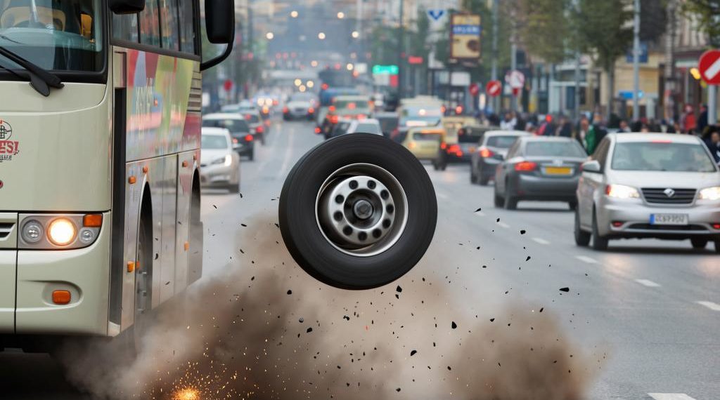 «Людей разбросало по салону»: в Краснодаре колесо отлетело на ходу у автобуса