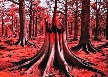 Знаменитые анапские кипарисы стали красными на фоне обмеления водоемов