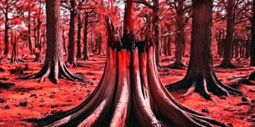 Знаменитые анапские кипарисы стали красными на фоне обмеления водоемов