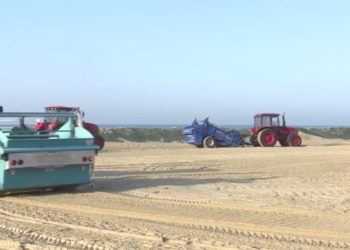 В Анапе продолжается механизированная очистка побережья