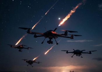 Опубликовано видео прямого попадания дрона в жилой дом в Твери