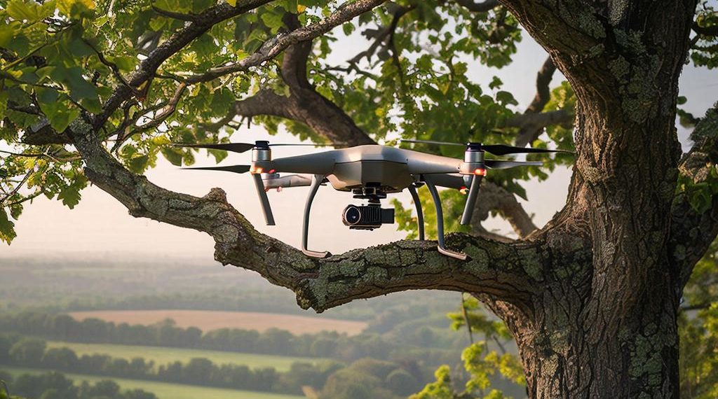 Неразорвавшийся дрон застрял на дереве в Рязани, к месту выехали сапёры