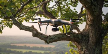 Неразорвавшийся дрон застрял на дереве в Рязани, к месту выехали сапёры