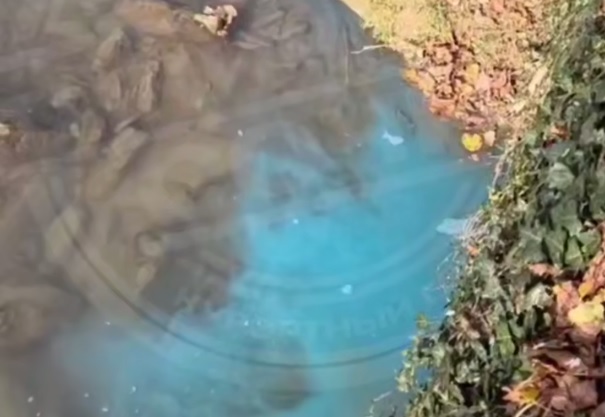 В реку в Сочи сливают голубую жидкость