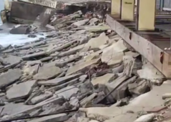 В Сочи появились кадры окончательно разрушенной набережной Лоо