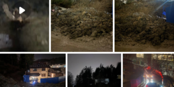 В Сочи в районе жилого комплекса «Министерские озёра» вновь сошёл оползень