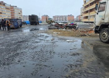 В Новой Адыгее ведутся активные восстановительные работы после атаки БПЛА