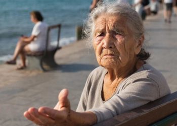 Человек-лавочка: как попрошайка стала частью архитектуры главной улицы Сочи