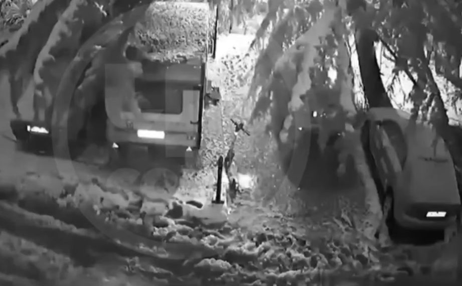 Из-за снегопада в Сочи дерево рухнуло на автодом