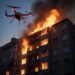 В сеть попали первые кадры с места падения БПЛА на жилой дом в Адыгее