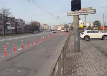 В Краснодаре на Офицерской и Колхозной ввели новую организацию движения