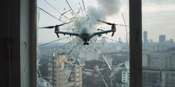 В Славянске-на-Кубани после атаки БПЛА повреждены окна в многоэтажке