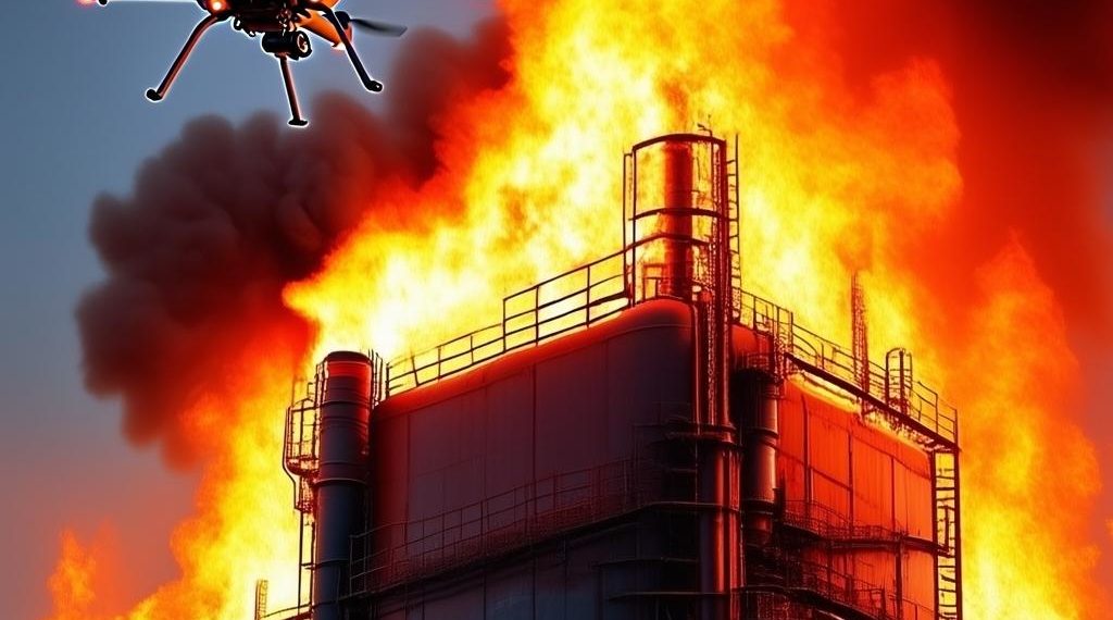 Оперштаб: после атаки БПЛА вспыхнул Афипский НПЗ, горят технические установки