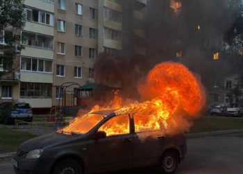 Момент взрыва авто на Валерия Гассия в Краснодаре попал на видео