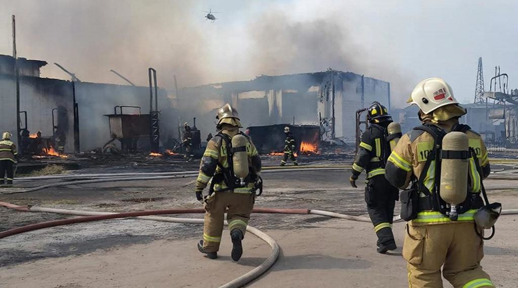 Пожар на нефтебазе под Тихорецком после атаки БПЛА полностью ликвидирован