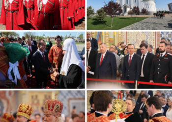 Патриарх Кирилл освятил новый храм в станице Динской на Кубани