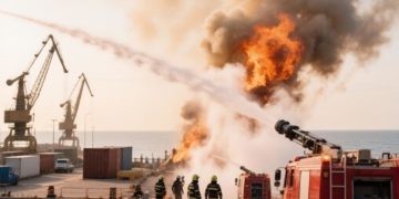  На терминале в Туапсе локализовали пожар и ликвидировали открытое горение