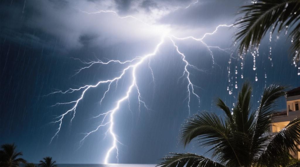 Этой ночью жители Сочи приняли за атаку БПЛА гром и молнию в 690 килоампер