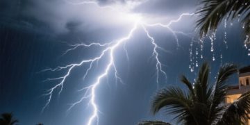 Этой ночью жители Сочи приняли за атаку БПЛА гром и молнию в 690 килоампер