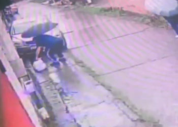 В Сочи неизвестный с зонтом украл чужой заказ с продуктами прямо с порога дома