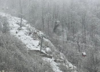 Сугробы в Красной Поляне превысили 30 сантиметров